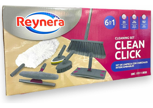 Set De Limpieza Reynera Con Cabezales Intercambiables 6 En 1