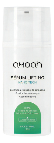 Sérum Lifting Nano Dmae 15% + Ác Hial/acácia 100ml Amoah Tipo De Pele Normal