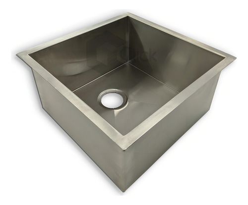 Fregadero cuadrado de acero inoxidable 35x35 con válvula de lavabo
