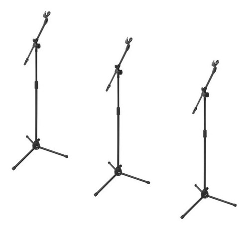 Pedestal De Microfone Tonante Kit 3 Unidades C/ Cachimbo