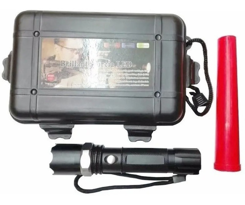 Linterna Táctica Multifunción Led Baliza Recargable Estuche