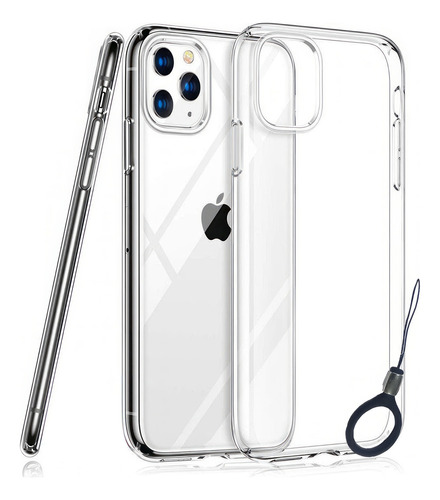 Case Funda 11 Pro-max Transparente + Aro Sujetador