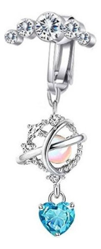 Anillos De Ombligo Falsos Con Clip, Piercing Umbilical, Anil