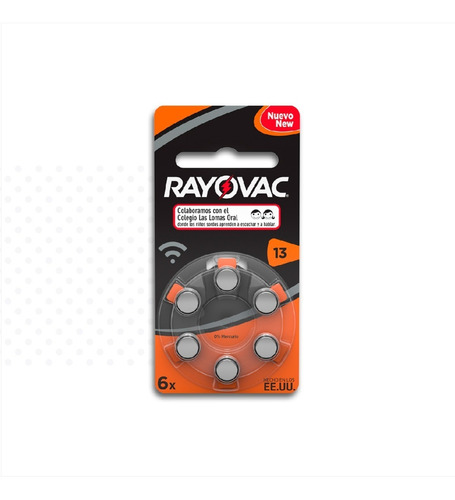 Pilas Para Audífono Rayovac Blister 6un L13