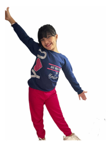 Conjunto Calça E Blusa De Moletom Infantil Menina