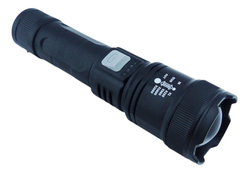 Linterna De 1 Led Con Zoom Modelo L39 En Pvc Recargable Usb