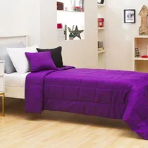 Comprar Acolchado De Invierno Casablanca Oro Liso 1 1\u002F2 Plazas Color Violeta