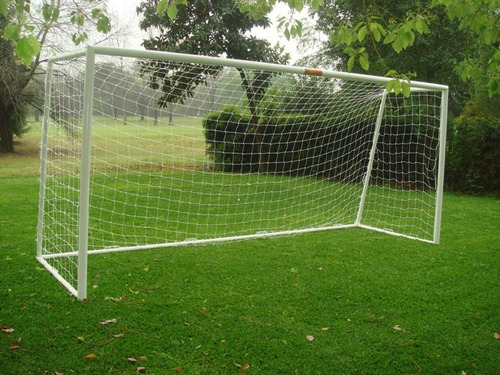 Imagen 1 de 6 de 2 Redes Arco Futbol Profesional 7,5x2,5.m Cajon Cuerda 2,8mm - Resiste Agua Y Sol - Hay Stock
