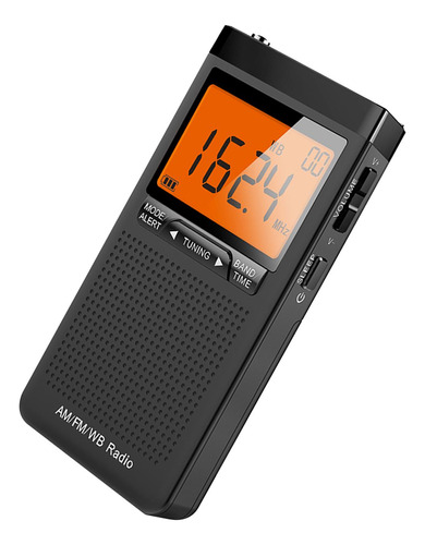 Rádio Portátil Am Despertador Estéreo Com Fone De Ouvido