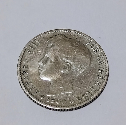 Moneda 1 Peseta Plata Año 1900