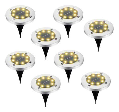 Pack Lamparas Estaca Led Exterior Focos Solares Jardin Patio