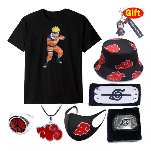 Kit Akatsuki Capa + Bandana + Anel Horochimaru Vila Oculta do Som Renegado  Anime Naruto