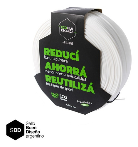 Filamento Pla Impresora 3d Hellbot Ecofila Recarga 1kg 1.75