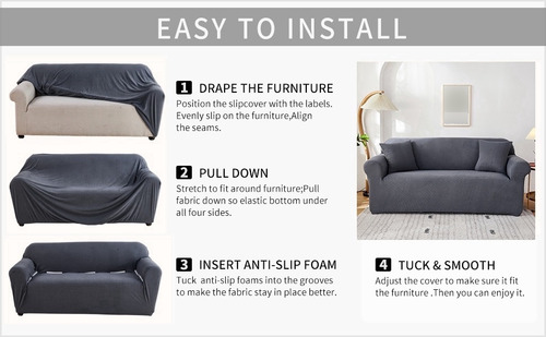 Cubre Sillón Adaptable Funda 2 Cuerpos Elasticada *&