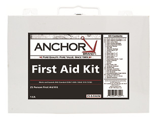 Anchor Brand 25 Person First Aid Kit, Ansi 2009, Metal C Ddd