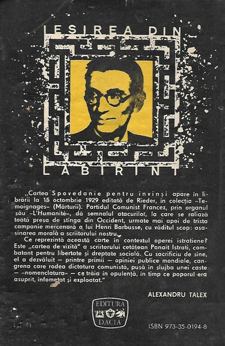 Spovedanie Pentru Invinsi - Panait Istrati - (Usado)