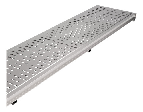 Ralo Linear Grelha 15x100 Chão Quintal Perfurada De Alumínio