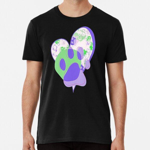 Remera Abstract Paw Design For Dog Lover, 4, Psicodélico Grá