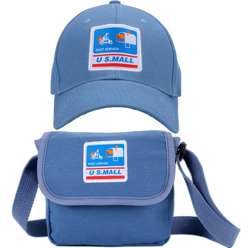 Gorra De Béisbol Para Disfraz De Cartero + Bolsa De Cartero