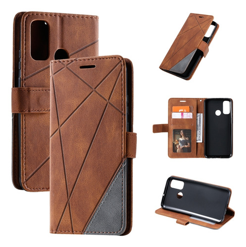 Funda De Piel Marrón For Huawei P Smart 2020