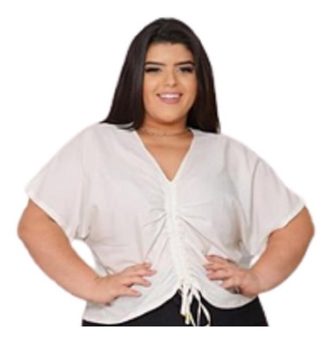 Cropped Feminino Modelo Camisa/blusa Viscose Plus Size 3