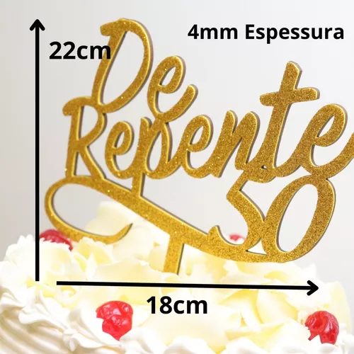 Topo De Bolo Festa Aniversário De Repente 50 Anos