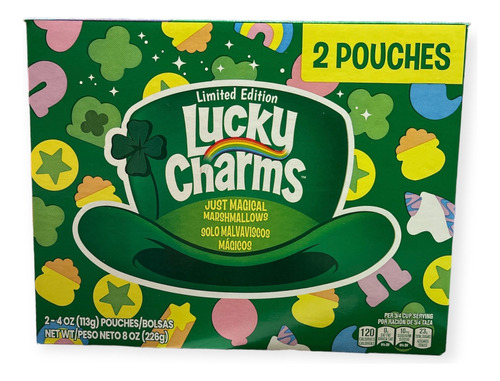 Caja Lucky Charms 2 Bolsas Sólo Malvaviscos 226g