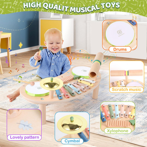 Juego De Batería Niños Instrumentos Musical Navidad 18