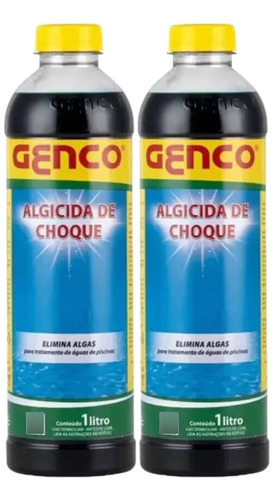 Kit 2x Algicida Choque Genco 1l