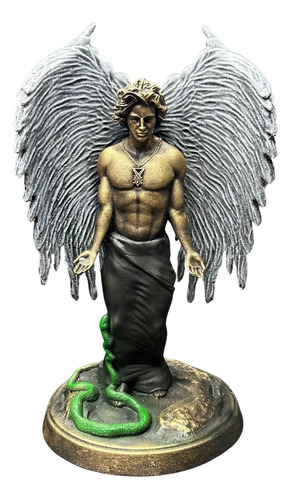 Imagem Lucifer Portador Da Luz - Resina 30cm Cor Dourado