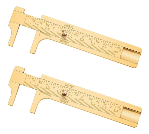 2 Pinza Vernier Laton Para Calibrador Bolsillo Practica Mini