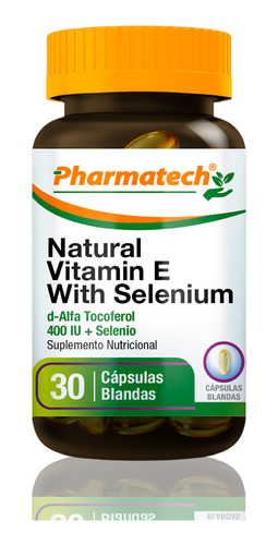 Vitamina E 400 Ui Con Selenio 50mcg Pharmatech 30 Caps