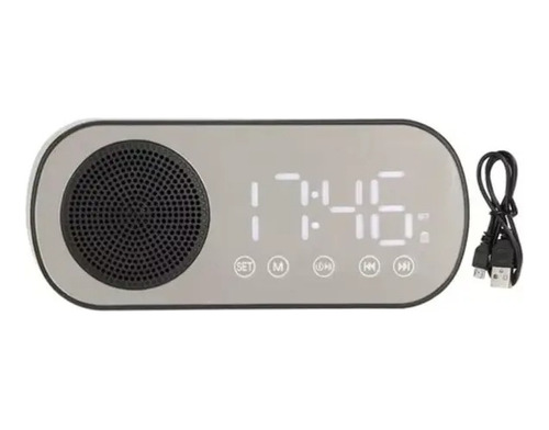 Reloj Despertador Y Parlante Bluetooth Alarma Micro Sd Radio