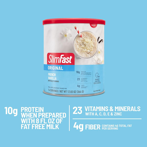 Slimfast Original Polvo Sustitutivo De Comidas, Vainilla Fra