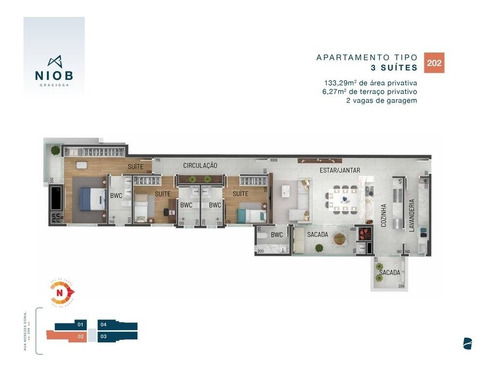 Imagem 12 de 30 de Apartamento Com 3 Dormitórios À Venda Com 3791.81m² Por R$ 1.007.690,00 No Bairro Hugo Lange - Curitiba / Pr - Niob Graciosa - 921950