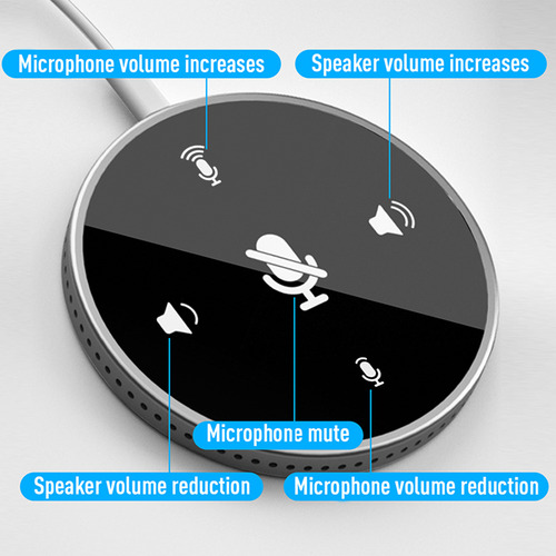 Microfono Usb Para Conferencias En Pc Con Altavoz Incorporad
