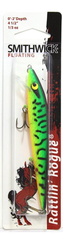 Smithwick Floating Rattlin'' Rogue Fishing Lure - Tiger Roan