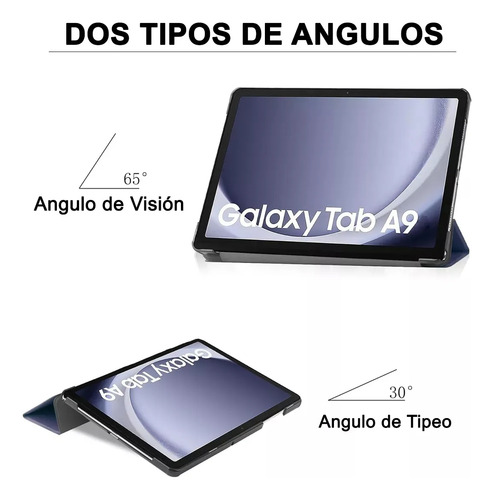 Funda Para Tablet Samsung A9 Plus 11 X210 X216 Smart Cover Negro