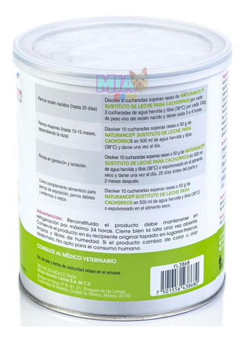 Imagen 3 de 6 de Sustituto Leche Materna Para Cachorros Lactantes 450g