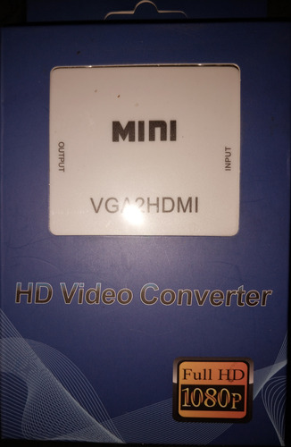 Convertidor Adaptador De Vga A Hdmi 1080p Nuevo En Caja.