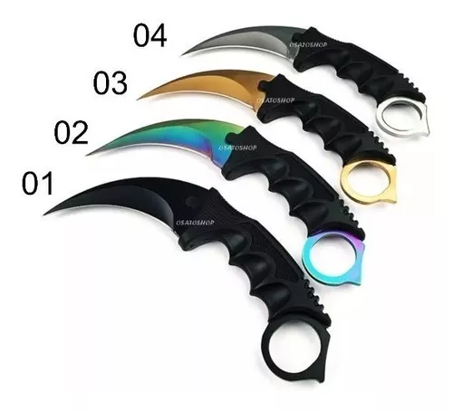 1 Canivete Butterfly Karambit Cs Go Trava De Mola Cores