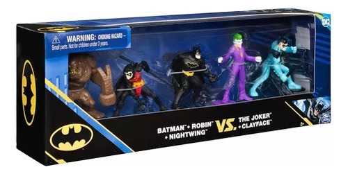 Batman Robin Joker 5 Mini Figuras Orig Spin Master Tiendajyh