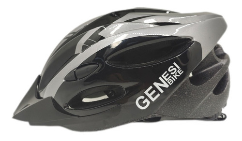 Capacete Preto Cinza Ciclismo Bike Bicicleta Patin Skate Led