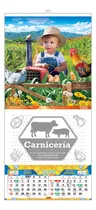 Comprar 100 Calendarios Impresos De Varilla Mediano 6 Hojas Santoral