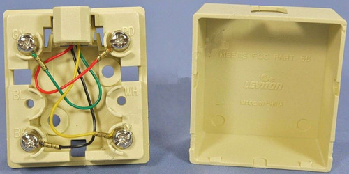 Cajetin Telefónico Rj11 Leviton Linea Telefono 25 Unidades