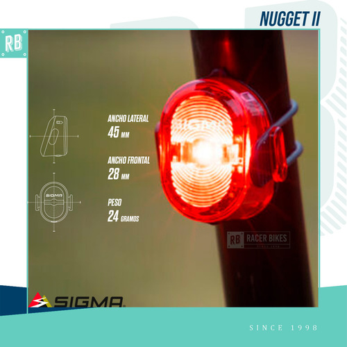 Sigma Tools 980322 Luz trasera para bicicleta Sigma Nugget Ii Flash Color Rojo