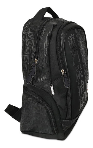 Mochila Escolar Fotorama Dm501a22bp Color Negro Diseño Demon Slayer 23l