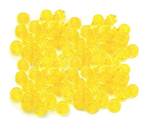 Placas Redondas Amarillo Transparente : 100x1x1