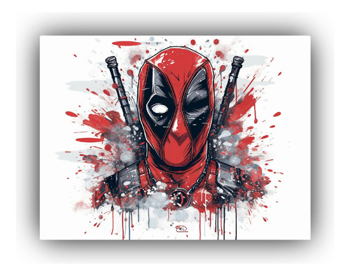 Poster Patron Intenso Deadpool Personalizado 65x50cm