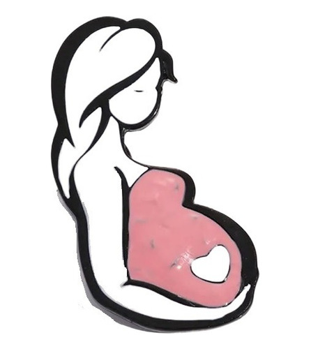 Pin Broche Mujer Embarazada Esmaltado